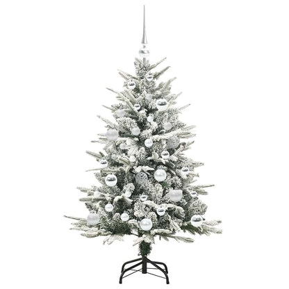 Kunstmatige Vorstverlichte Kerstboom met Bal Set Groen 120 cm