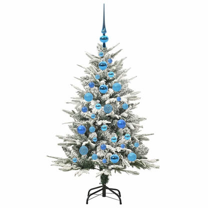 Kunstmatige Vorstverlichte Kerstboom met Bal Set Groen 120 cm