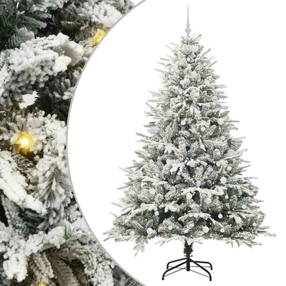 Kunstmatige Vorstverlichte Kerstboom met Bal Set Groen 240 cm
