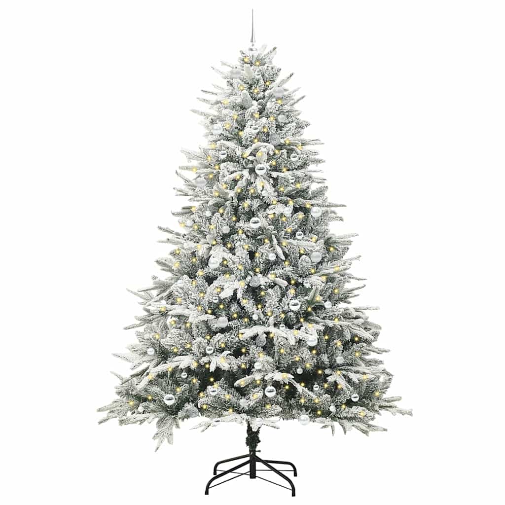 Artificial Pre-lit Kerstboom met Ballenset Groen 240 cm