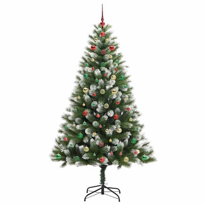 Kunstmatige scharnierkerstboom met bedekte sneeuw 180 cm