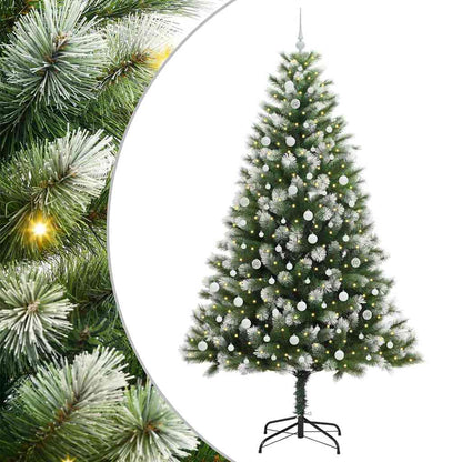 Kunstmatige scharnierkerstboom met bedekte sneeuw 240 cm