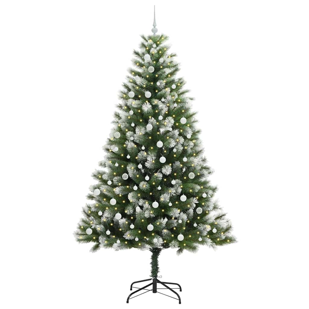 Kunstmatige scharnierkerstboom met bedekte sneeuw 240 cm