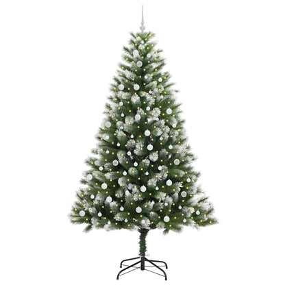 Kunstmatige scharnierkerstboom met bedekte sneeuw 240 cm