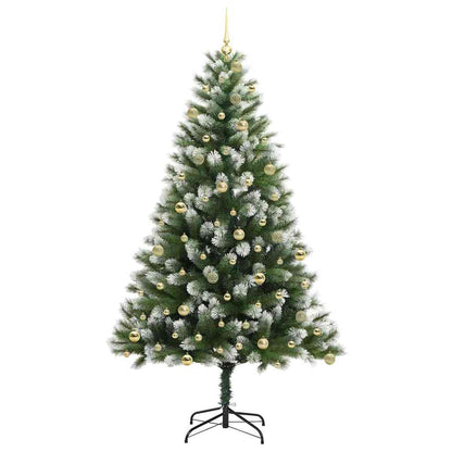 Kunstmatige scharnierkerstboom met bedekte sneeuw 240 cm