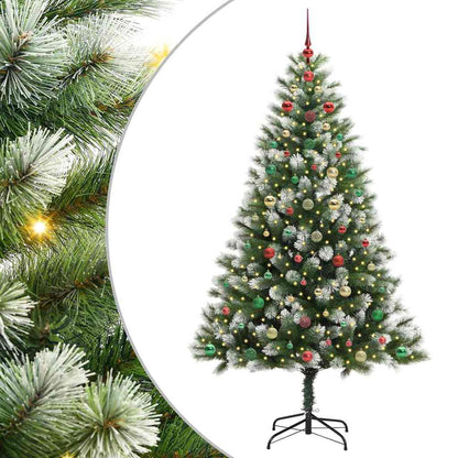 Kunstmatige scharnierkerstboom met bedekte sneeuw 240 cm