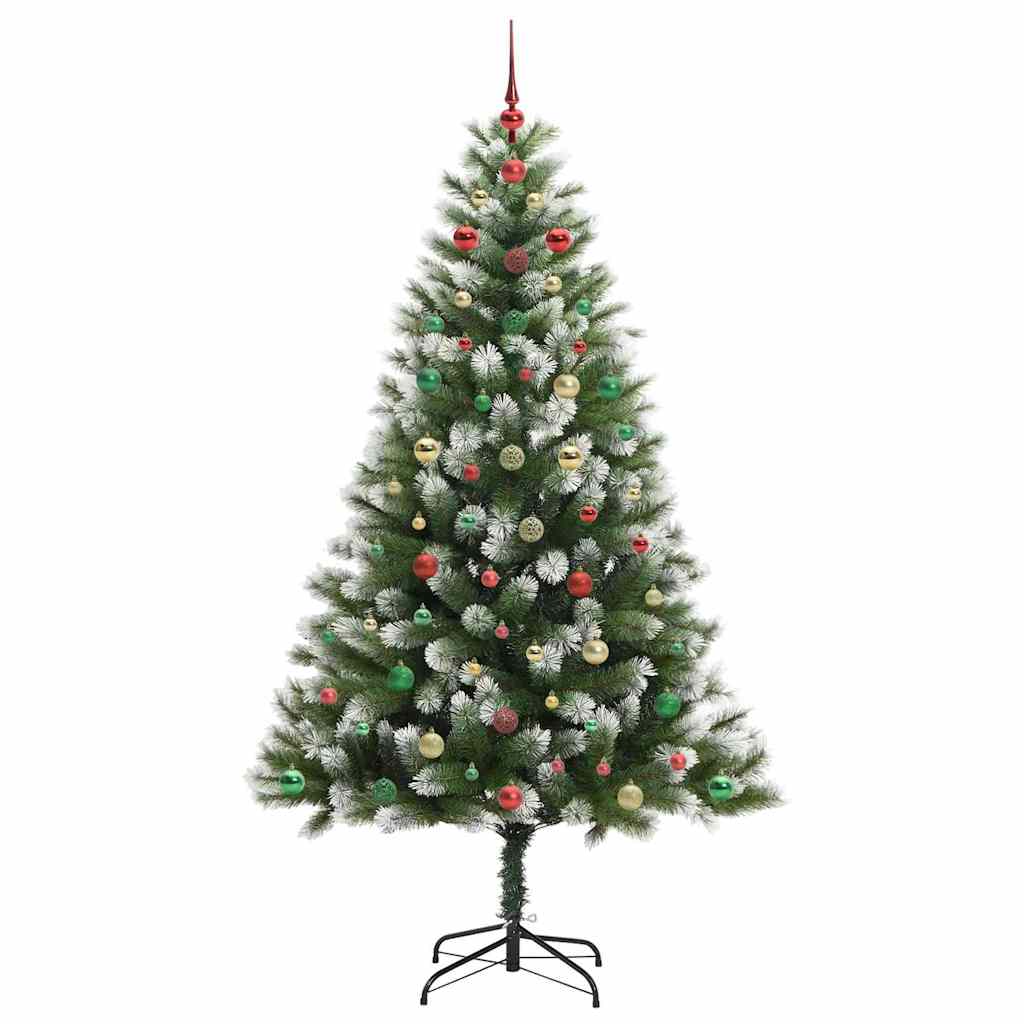 Kunstmatige scharnierkerstboom met bedekte sneeuw 240 cm