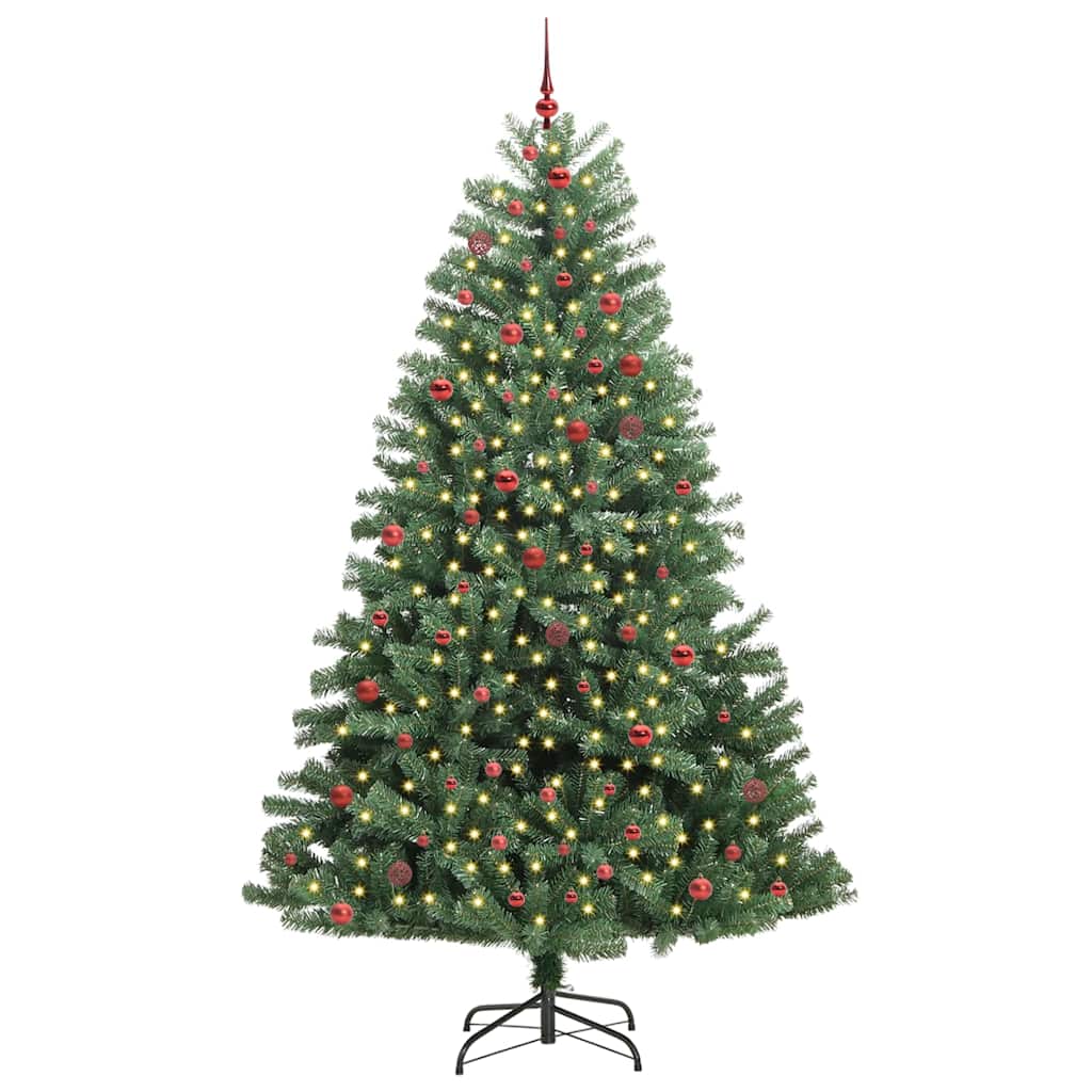 Kunstmatige Inklapbare Kerstboom Groen 270 cm PVC en Metaal