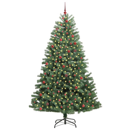 Kunstmatige Inklapbare Kerstboom Groen 270 cm PVC en Metaal