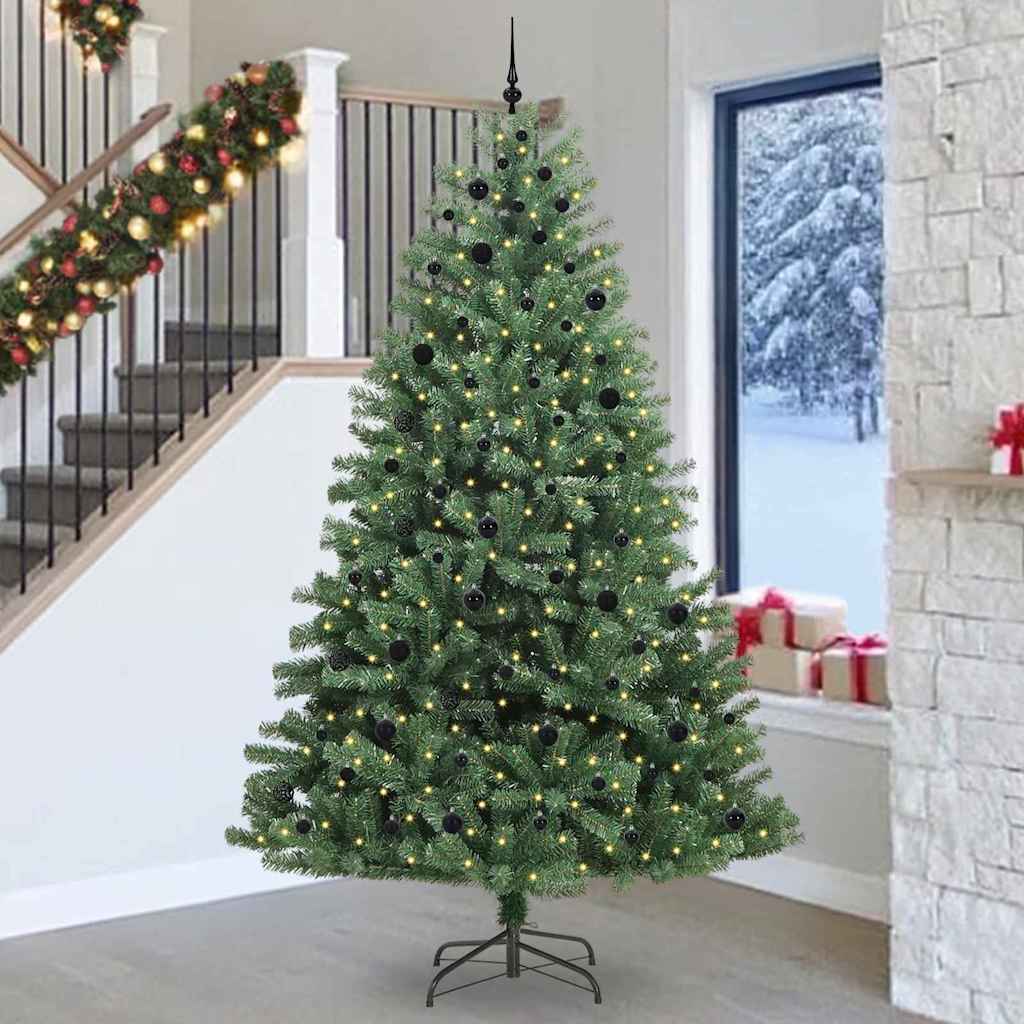 Kunstmatige Inklapbare Kerstboom Groen 270 cm PVC en Metaal