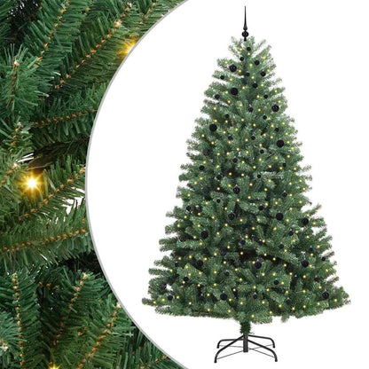 Kunstmatige Inklapbare Kerstboom Groen 270 cm PVC en Metaal