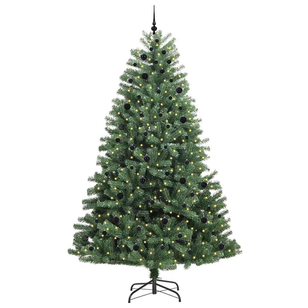 Kunstmatige Inklapbare Kerstboom Groen 270 cm PVC en Metaal