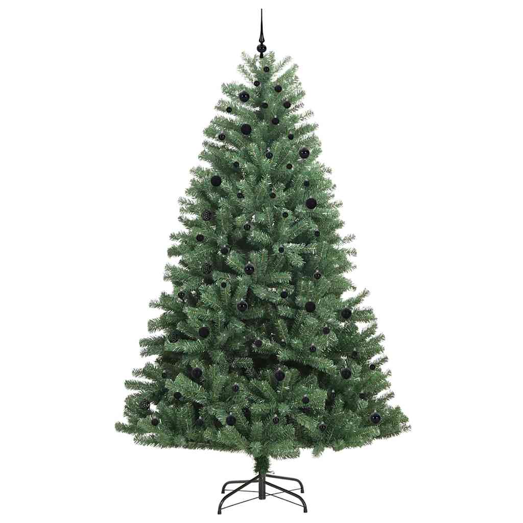 Kunstmatige Inklapbare Kerstboom Groen 270 cm PVC en Metaal