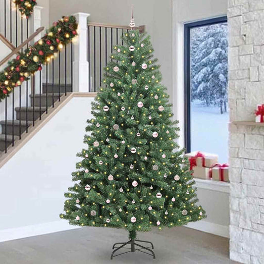 Kunstmatige Inklapbare Kerstboom Groen 270 cm PVC en Metaal