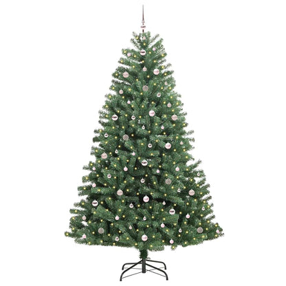 Kunstmatige Inklapbare Kerstboom Groen 270 cm PVC en Metaal