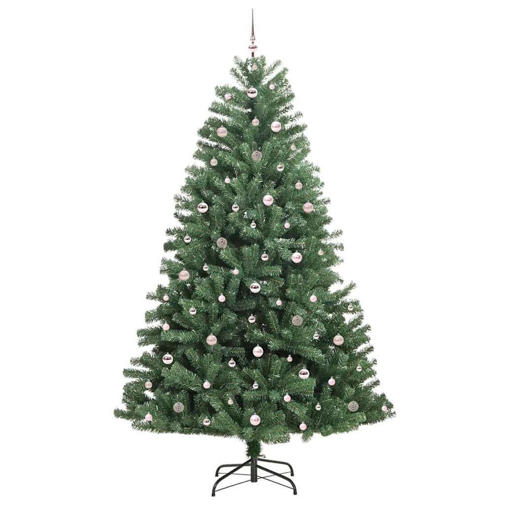 Kunstmatige Inklapbare Kerstboom Groen 270 cm PVC en Metaal