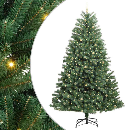 Kunstmatige Inklapbare Kerstboom Groen 270 cm PVC en Metaal