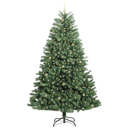 Kunstmatige Inklapbare Kerstboom Groen 270 cm PVC en Metaal