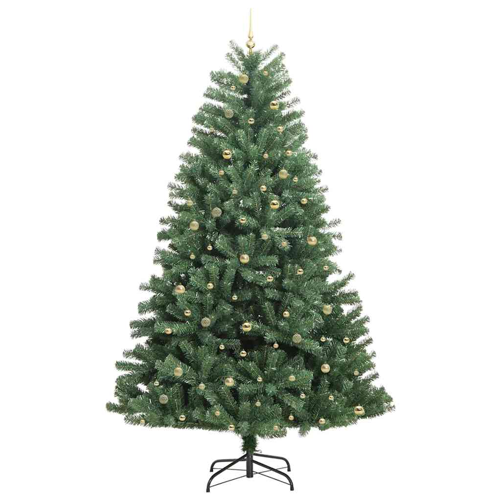 Kunstmatige Inklapbare Kerstboom Groen 270 cm PVC en Metaal