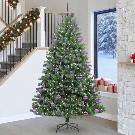 Kunstmatige Inklapbare Kerstboom Groen 270 cm PVC en Metaal