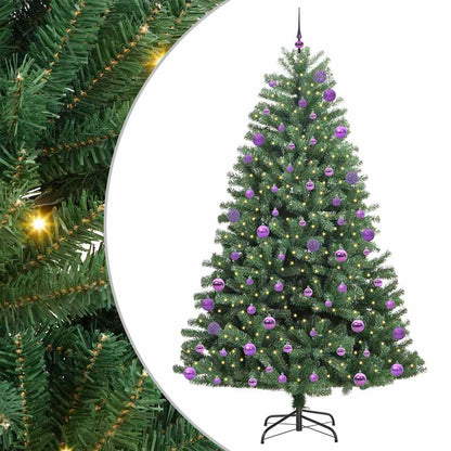 Kunstmatige Inklapbare Kerstboom Groen 270 cm PVC en Metaal