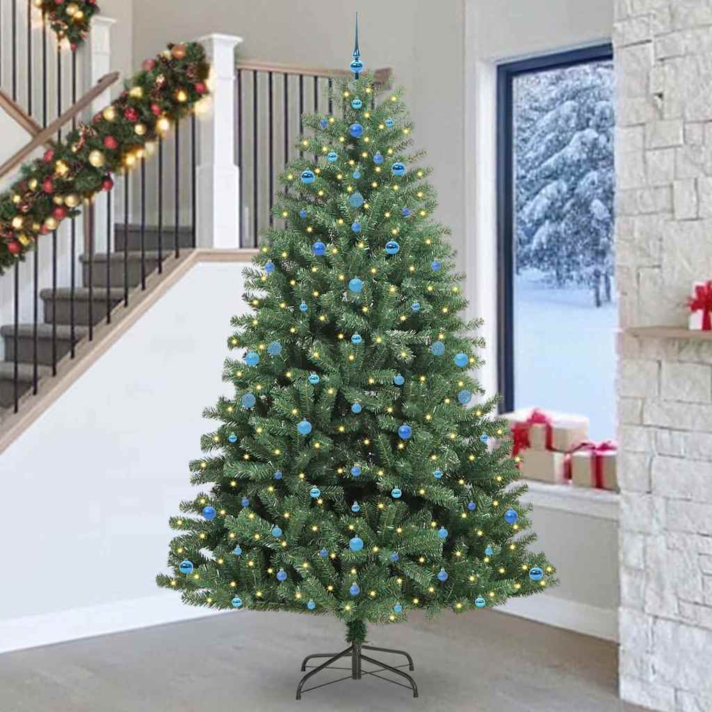 Kunstmatige Inklapbare Kerstboom Groen 270 cm PVC en Metaal
