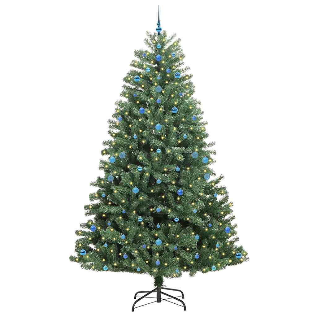 Kunstmatige Inklapbare Kerstboom Groen 270 cm PVC en Metaal