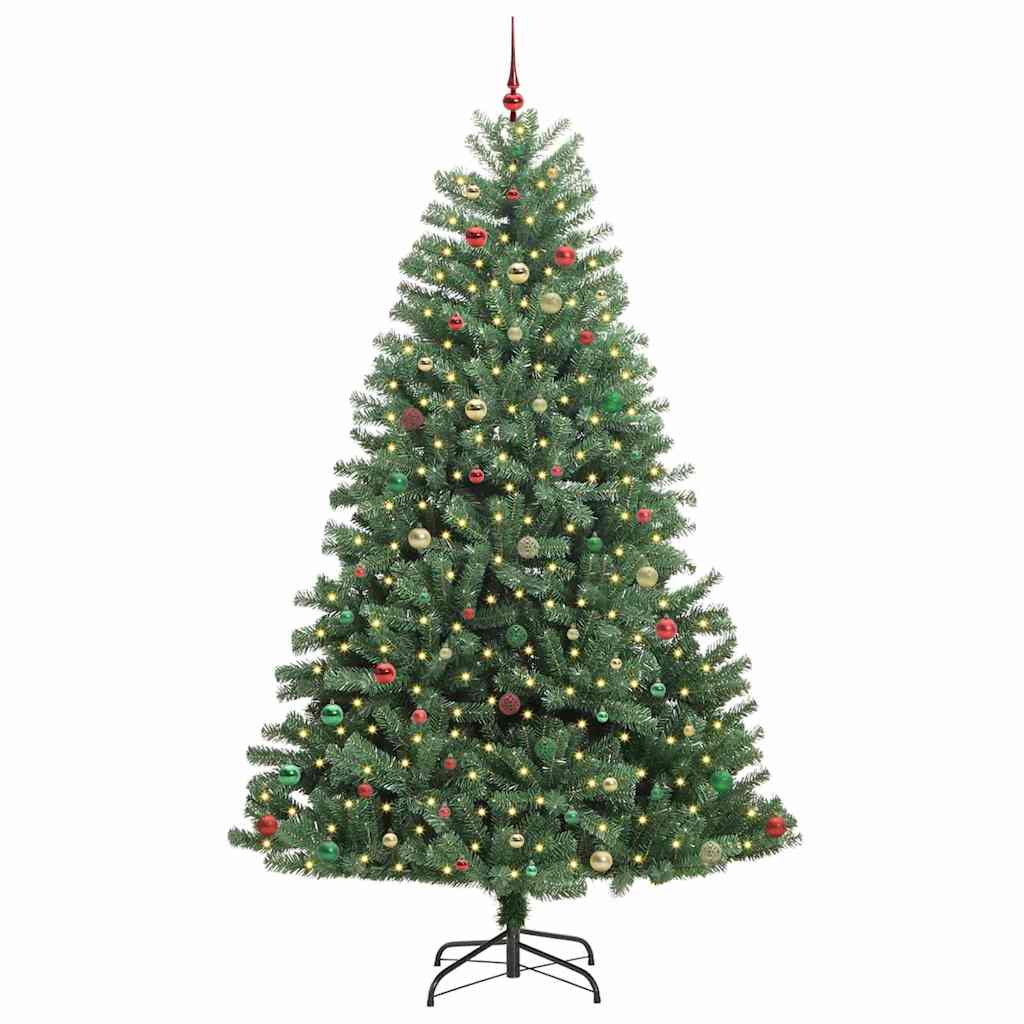 Kunstmatige Inklapbare Kerstboom Groen 270 cm PVC en Metaal
