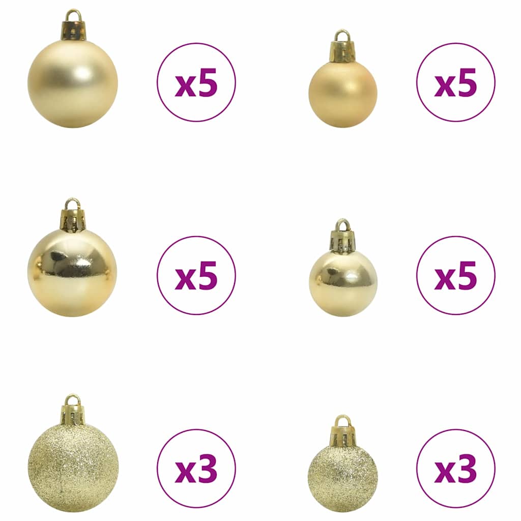 Kunstmatige Inklapbare Kerstboom Groen 270 cm PVC en Metaal