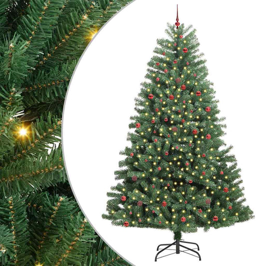 Kunstmatige Inklapbare Kerstboom Groen 300 cm PVC en Metaal