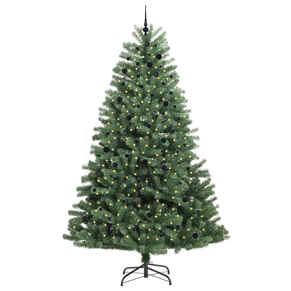 Kunstmatige Inklapbare Kerstboom Groen 300 cm PVC en Metaal