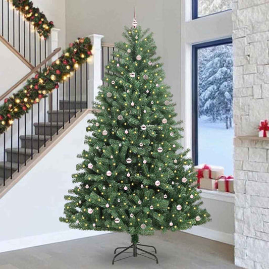 Kunstmatige Inklapbare Kerstboom Groen 300 cm PVC en Metaal