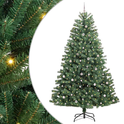 Kunstmatige Inklapbare Kerstboom Groen 300 cm PVC en Metaal