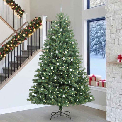 Kunstmatige Inklapbare Kerstboom Groen 300 cm PVC en Metaal