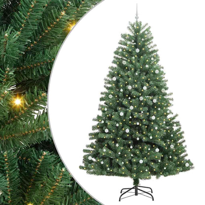 Kunstmatige Inklapbare Kerstboom Groen 300 cm PVC en Metaal