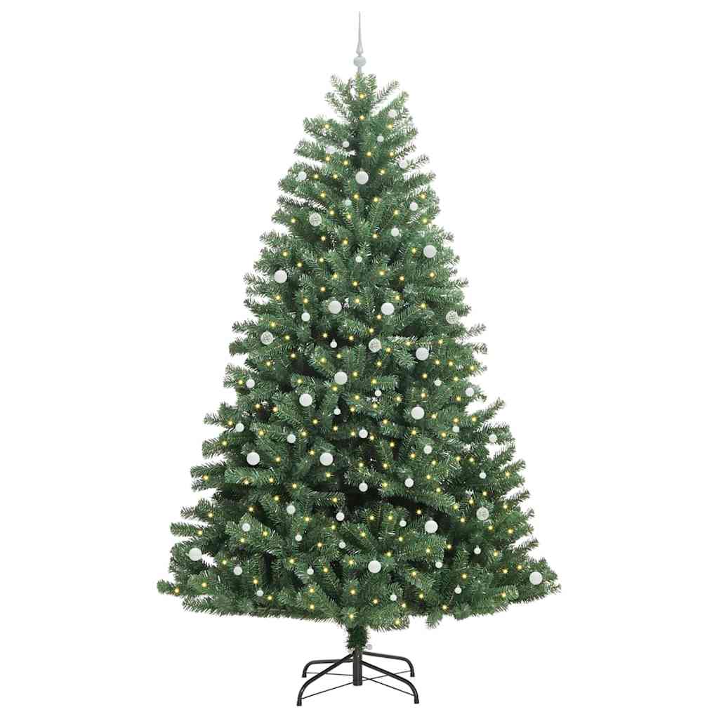 Kunstmatige Inklapbare Kerstboom Groen 300 cm PVC en Metaal