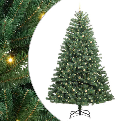 Kunstmatige Inklapbare Kerstboom Groen 300 cm PVC en Metaal