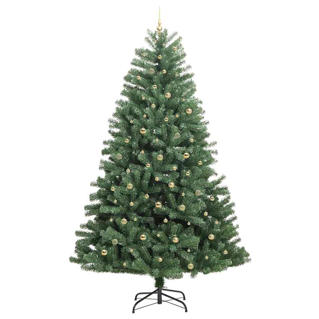 Kunstmatige Inklapbare Kerstboom Groen 300 cm PVC en Metaal
