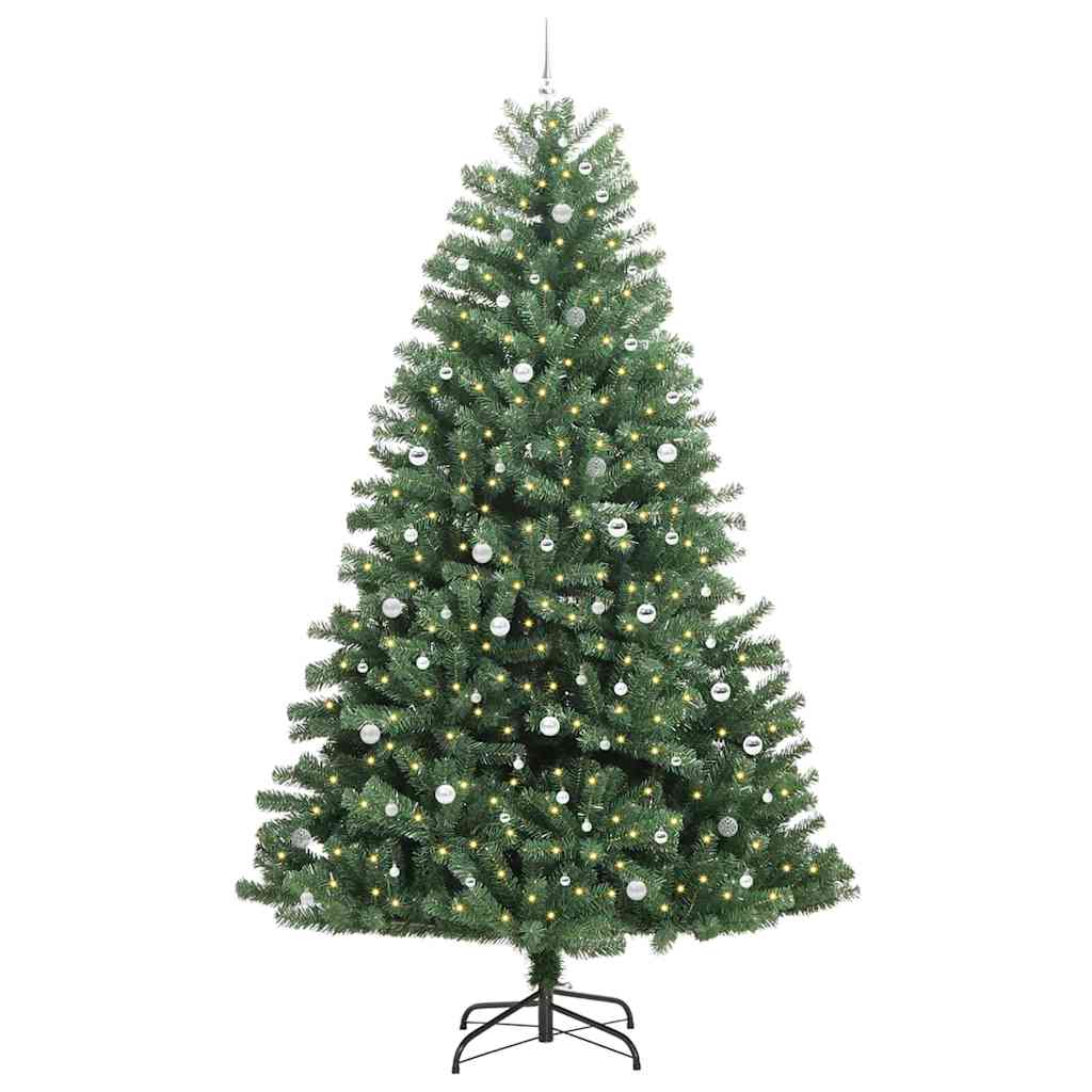 Kunstmatige Inklapbare Kerstboom Groen 300 cm PVC en Metaal