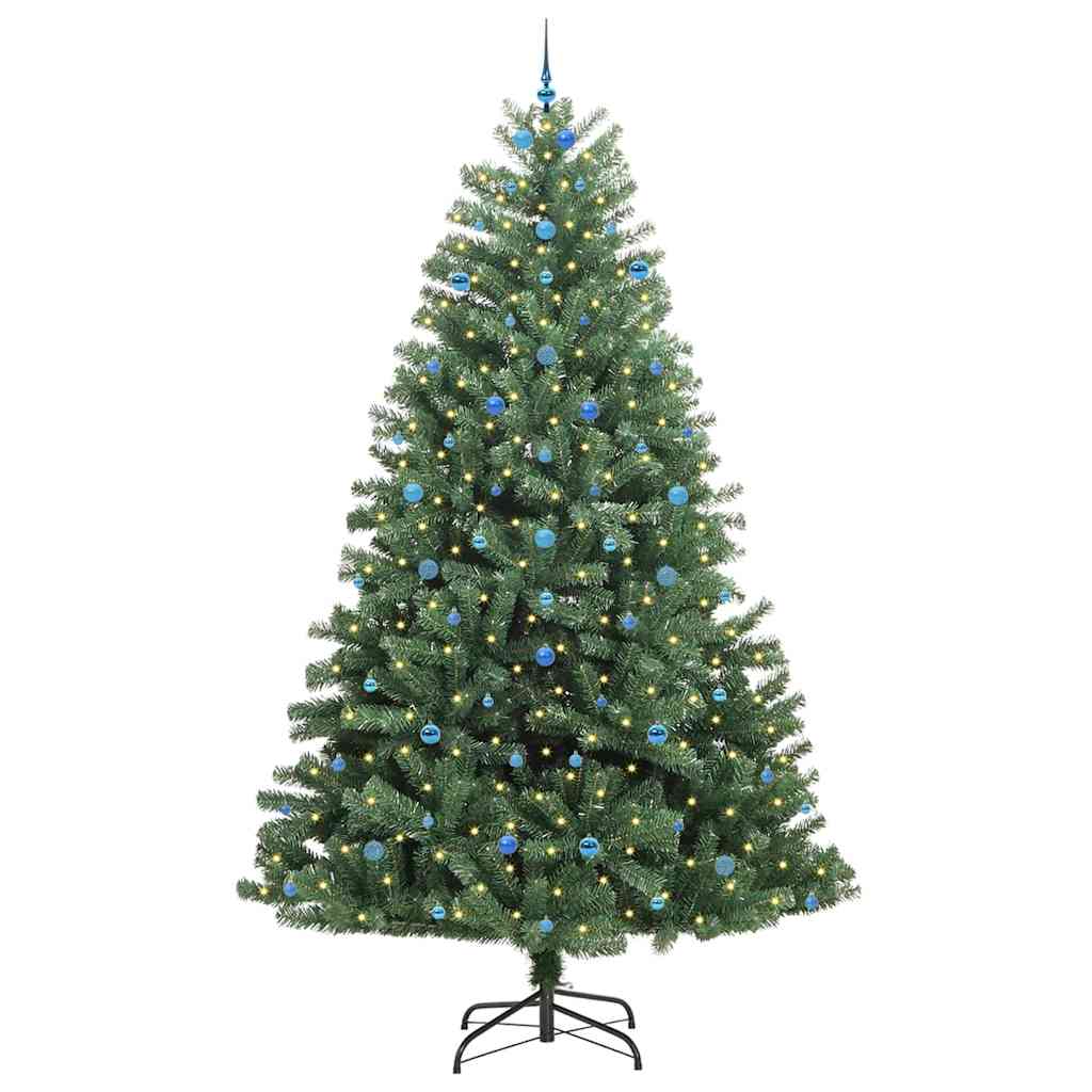 Kunstmatige Inklapbare Kerstboom Groen 300 cm PVC en Metaal