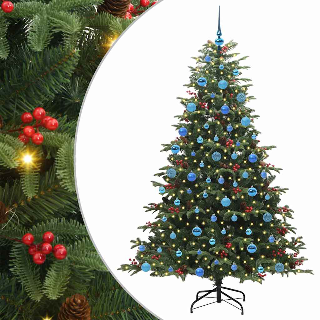 Kunstkerstboom Groen 180 cm PVC en Metaal en Plastic