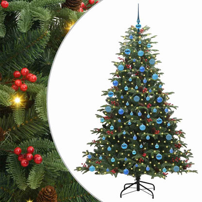Kunstkerstboom Groen 180 cm PVC en Metaal en Plastic