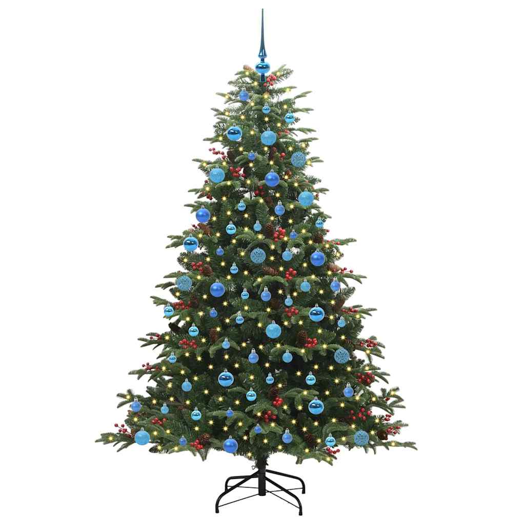 Kunstkerstboom Groen 180 cm PVC en Metaal en Plastic