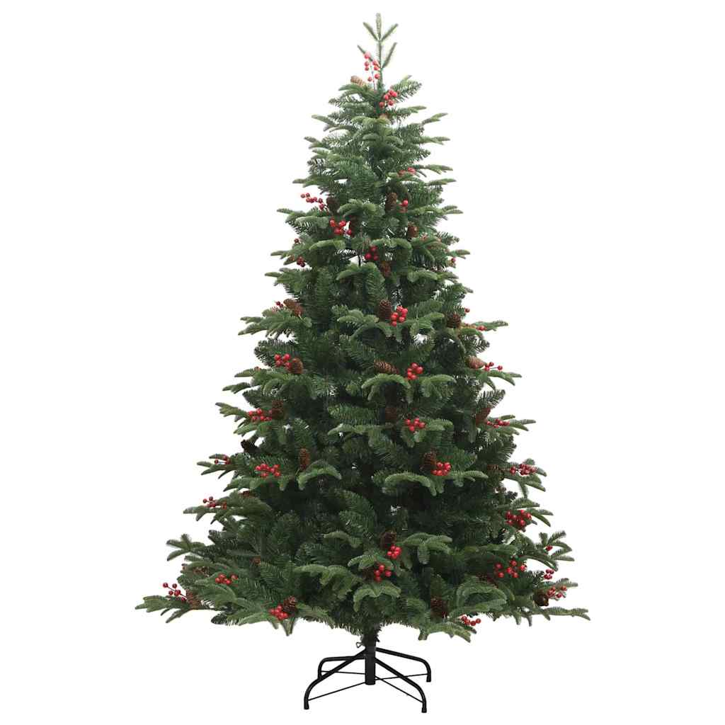 Kunstkerstboom Groen 180 cm PVC en Metaal en Plastic
