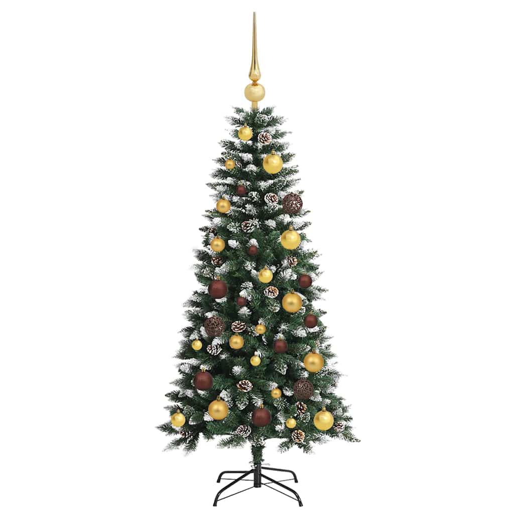Kunstkerstboom met 150 LED Groen 120 cm PVC en Plastic en Staal