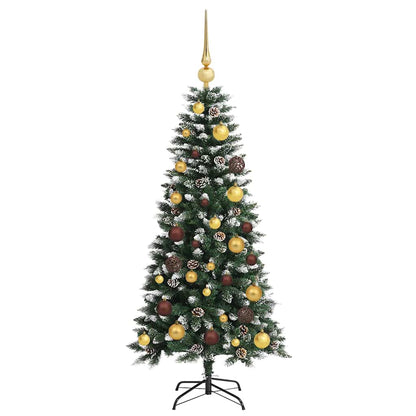 Kunstkerstboom met 150 LED Groen 120 cm PVC en Plastic en Staal