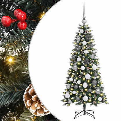 Kunstkerstboom met 150 LED Groen 120 cm PVC en Plastic en Staal