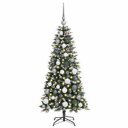 Kunstkerstboom met 150 LED Groen 120 cm PVC en Plastic en Staal