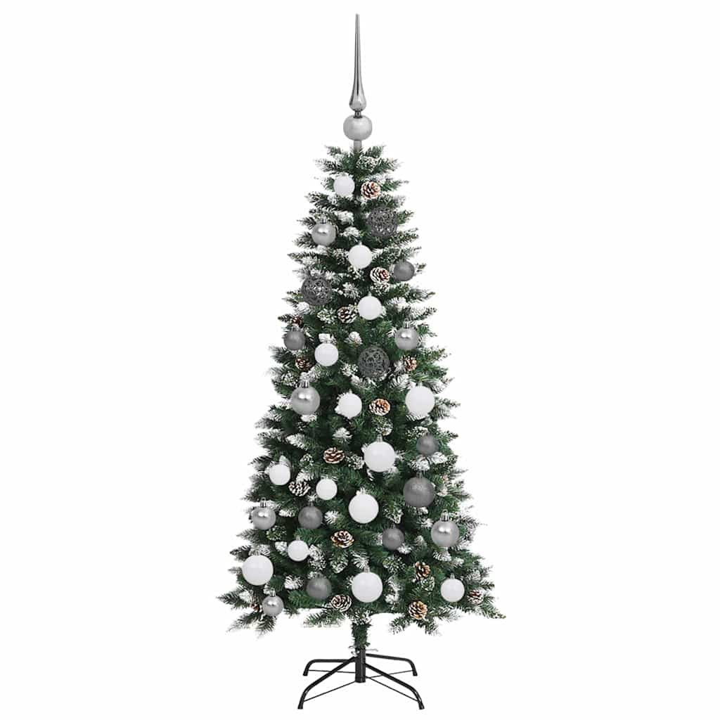 Kunstkerstboom met 150 LED Groen 120 cm PVC en Plastic en Staal