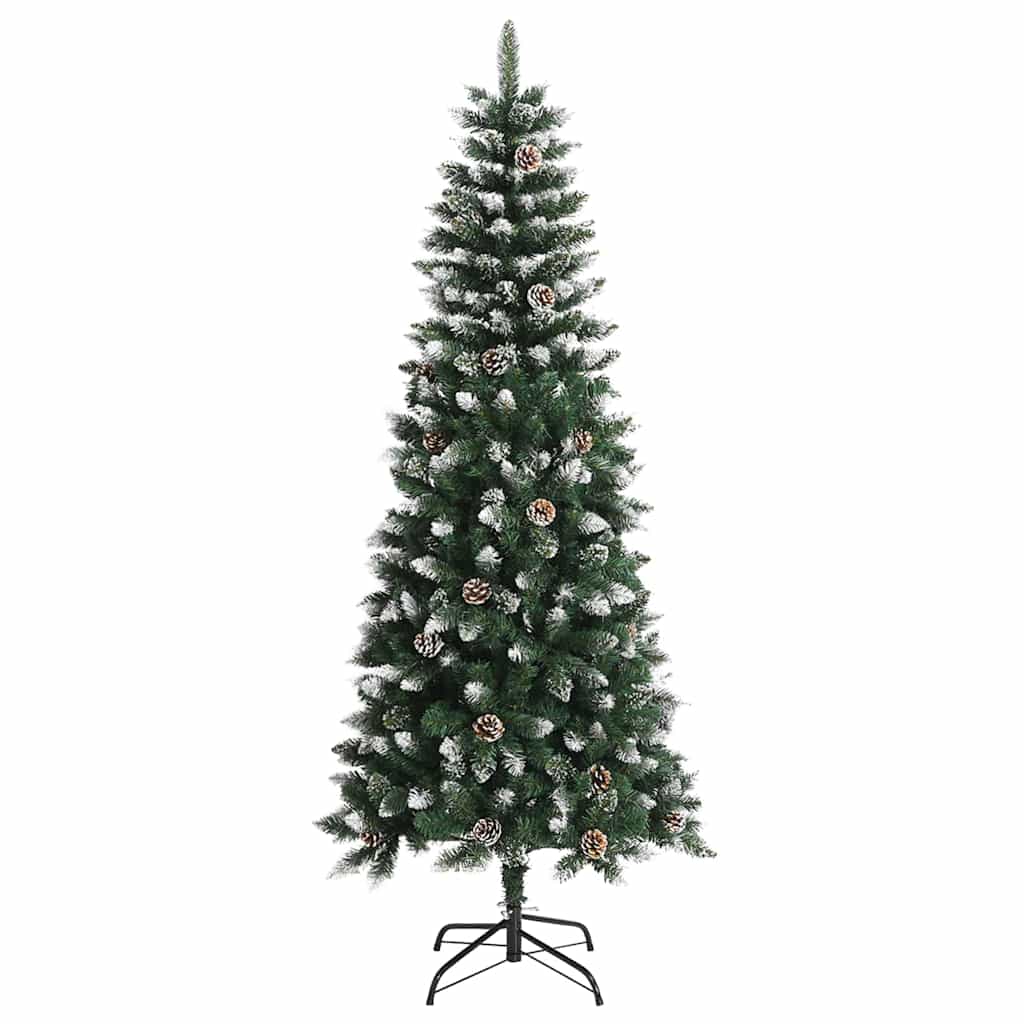 Kunstkerstboom met 300 LED Groen 180 cm PVC en Plastic en Staal
